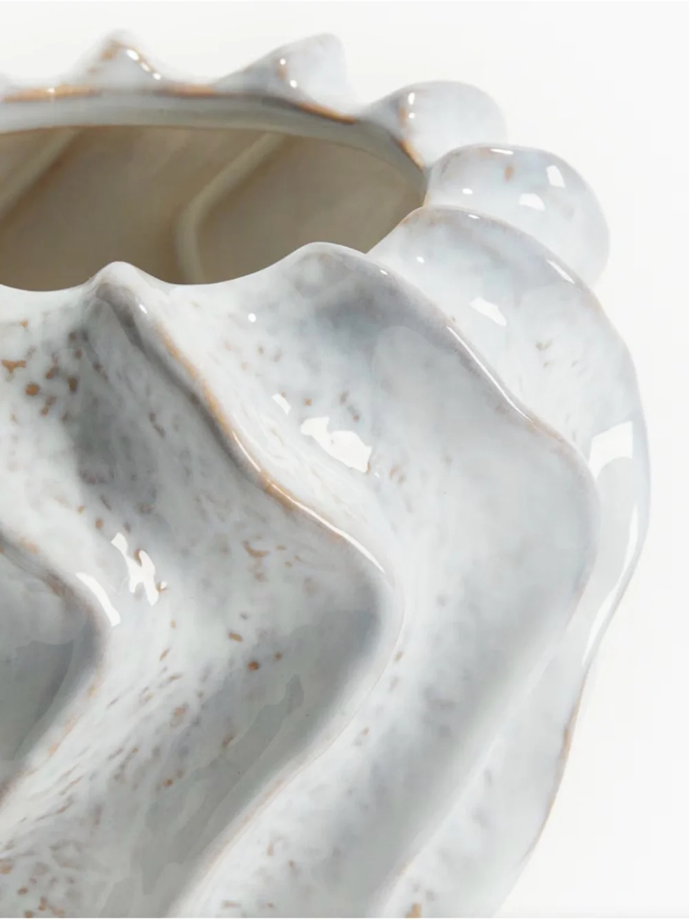 White Sculptural Ceramic Vase - Home Art